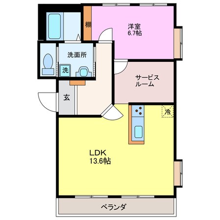 コーポ和泉Ⅲの物件間取画像